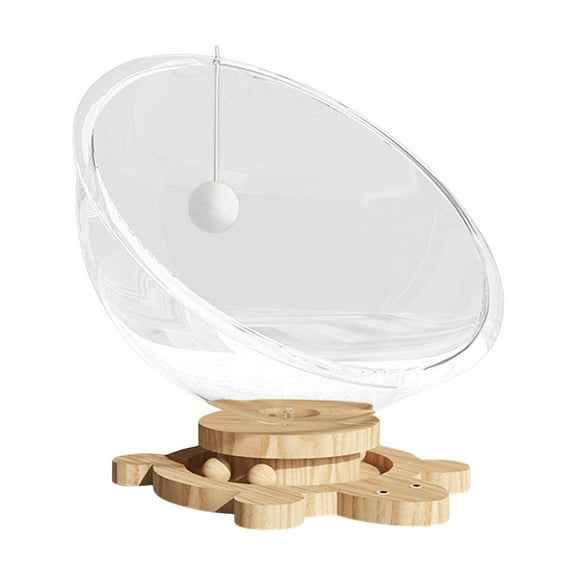 Stgfyxgs Clear Capsule Cat Bed Pets Bed Transparent Four Seasons Universal Cat Hammock Kitten Nest for Playing Climbing Lounging Kitty M