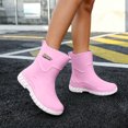 thumbnail image 4 of FRSASU Women’s Rain Boots Waterproof Ankle Rain Boots Slip On Non Slip Lightweight Easy Clean Short Rain Booties Pink, 4 of 8