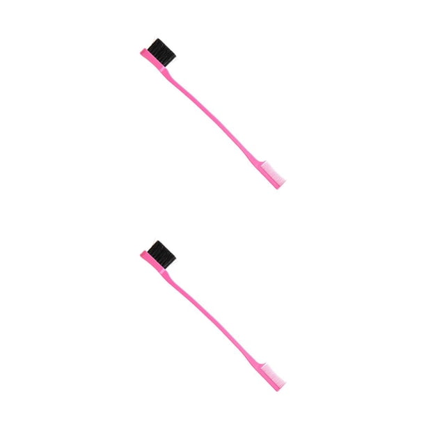 Yuarrent Cepillo para bordes, cepillo de pelo de nailon, peine para el pelo de diseño novedoso multifuncional profesional, herramientas de morado oscuro 2Conjunto