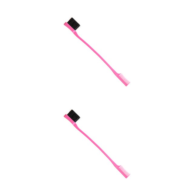 Monstrate Cepillo de borde Cepillo de pelo de control de doble cara Peine de pelo de diseño novedoso multifuncional profesional para salón de morado oscuro 2Conjunto