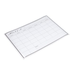 Sticker de tableau blanc 42.5x30cm magnétique réutilisable Nettoyage facile Grille hebdomadaire modèle à sec