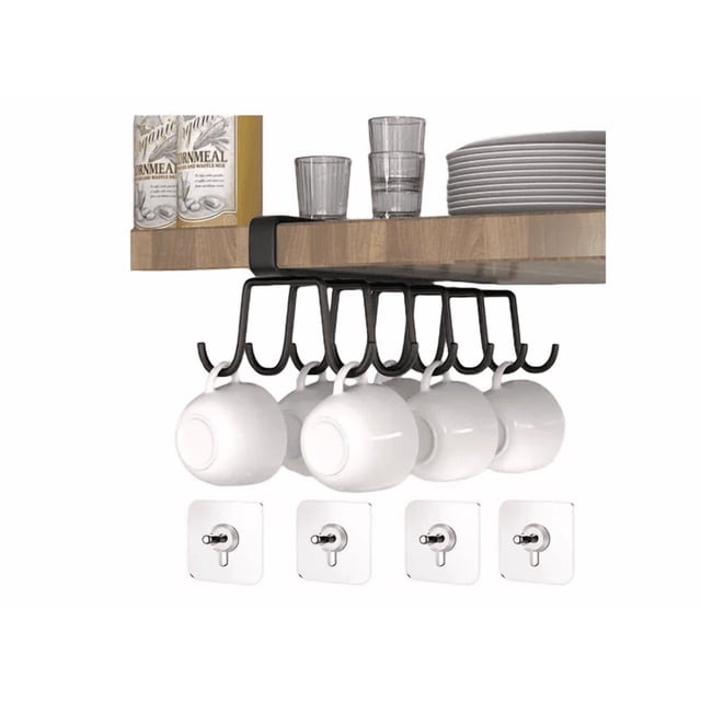 4 Packs Organizador Xtellar negro Gancho Colgar Tazas Utensilio De Cocina