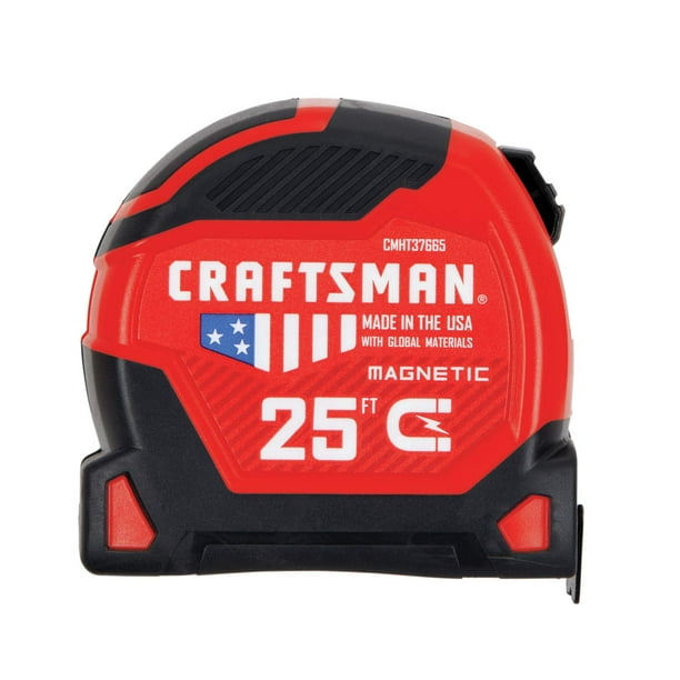 Cinta métrica CRAFTSMAN PROREACH de 25 pies/7,6 m con gancho magnético