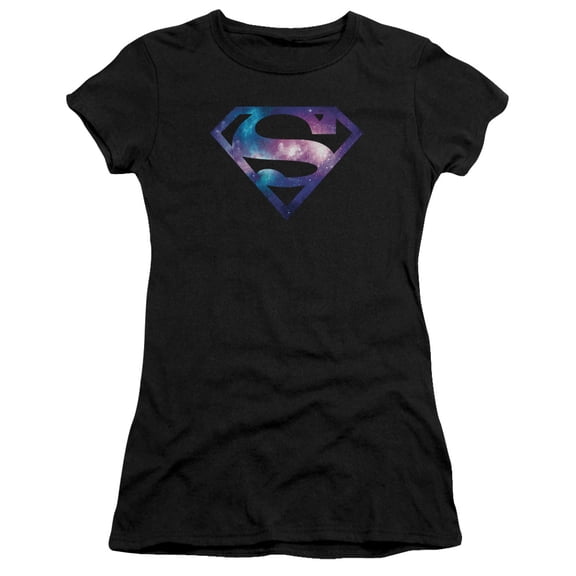 Superman - Galaxy Shield - Juniors Teen Girls Cap Sleeve Shirt - X-Large