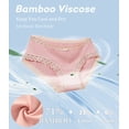 thumbnail image 6 of ANLIQI Womens Lace Underwear Bamboo Viscose Cotton Lace Hipster Panties Pack Soft&Comfy Cute Undies for Ladies Bikini Panty with Bow(4G,L), 6 of 6