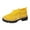 Yellow, variant on Knit Oxford Shoes for Women Lace up Breathable Mesh Solid Color Classic Lug Sole Low Heel Elastic Slip on Dress Shoes Yellow Size 7.5