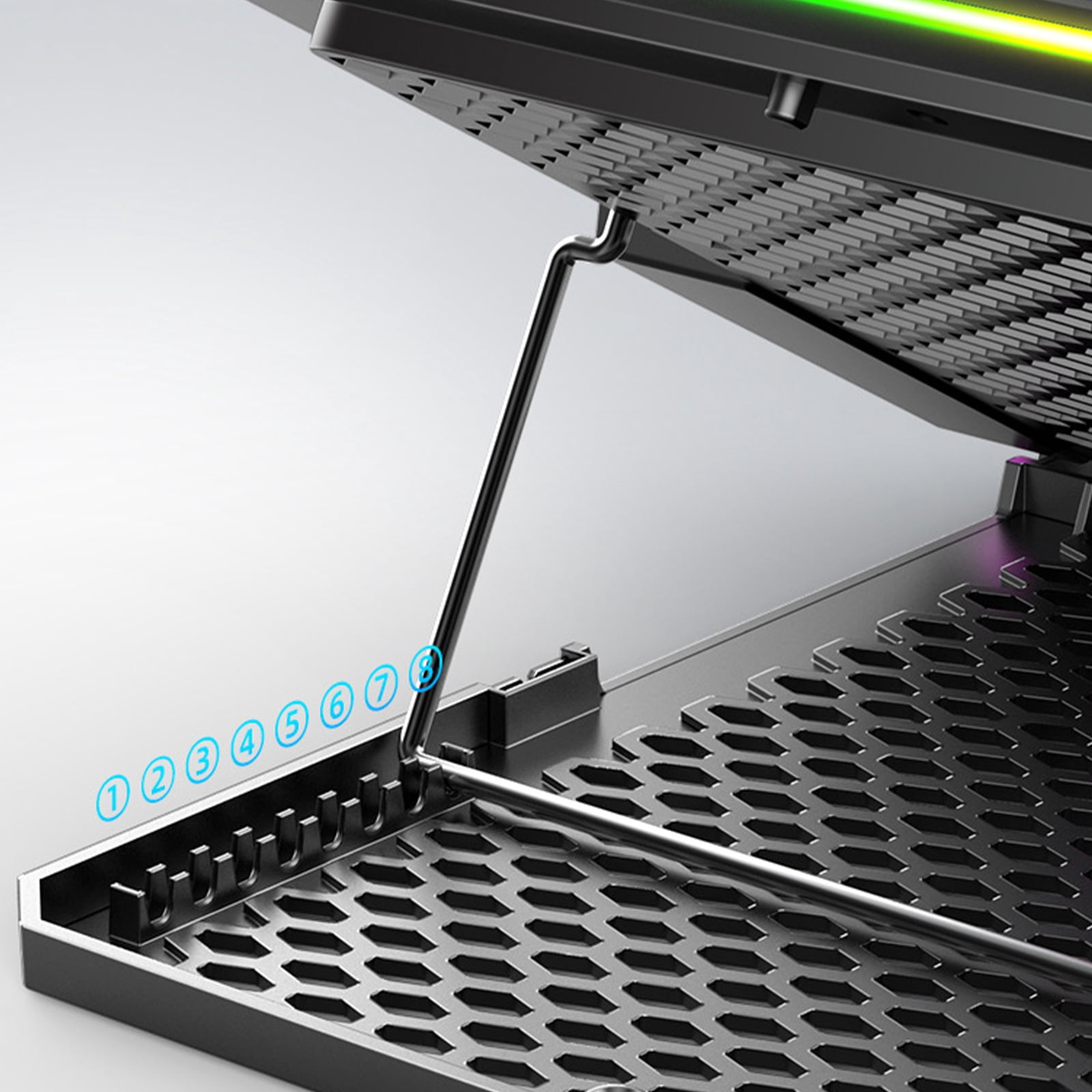 Laptop Cooling Pad Platform with 13 Cooling Fan, Supports 14-21Inch Laptops, Ergonomic with 8Adjustable Height Stand