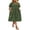 Army Green, variant on Zeagoo Plus Size Sundress Short Sleeve for Women Summer Cotton Dresses Casual Loose Pockets Long Dress