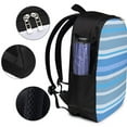 thumbnail image 5 of YFYANG 17" Laptop Backpack, Blue Woven Stripes Fashion Travel Work Backpack with USB and Headphone Cable Interface for Men and Women, 5 of 8