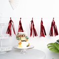 thumbnail image 3 of BalsaCircle 5 Red Metallic Foil Tassels Hanging Garland Fringe Banner Party Hanging Paper, 3 of 8