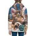 thumbnail image 4 of Kll Unisex Kids Boys Girls Hooded Pocket Pullover Hoodies-Playful Cat, 4 of 9