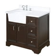 thumbnail image 7 of Zelda 36" Farmhouse Bathroom Vanity with Chocolate Cabinet and Quartz Top, 7 of 7