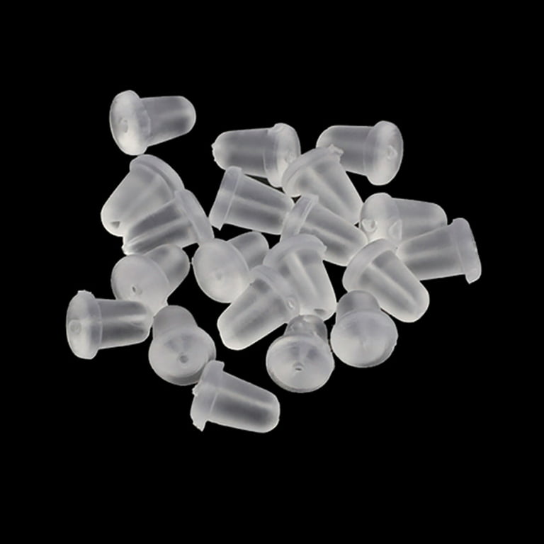 500PCs Clear Rubber Back Earring Stoppers 5*5mm 00874 * hooks