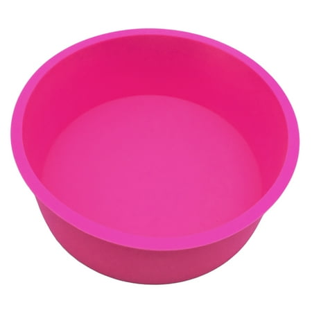 

6inch Silicone Round Pudding Muffin Mousse Mold Cake Pan Non Stick Baking Tray Red Silicone