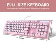 thumbnail image 7 of MageGee Retro Punk Backlit USB Gaming Keyboard, Pink, 7 of 7