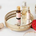thumbnail image 2 of Nordic Glass Gold Iron Tray Household Light Luxury Decoration Fruit Tray Cosmetics Jewelry Storage T, 2 of 5
