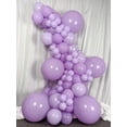 thumbnail image 3 of KIRIKOU 100pcs Pastel Latex Balloons 10 Inch Macaron Candy Colored Latex Party Balloons for Wedding Graduation Kids Birthday Christmas Baby Shower Party Supplies Arch Garland Tower(Purple), 3 of 5