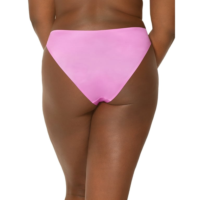  Smart & Sexy Women's Naked No-Roll, No Pinch Underwear Packs,  Women's Thongs and Women's Bikini Panties In Our Softest Fabric Ever!  Blushing Rose/Black S/M : Health & Household