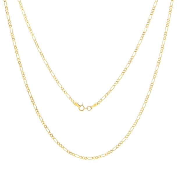 アクセサリー 10K Figaro Necklace 51cm 2mm 2MM 10K Yellow Gold Figaro Link Chain Necklace