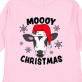 thumbnail image 4 of Inktastic Moooy Christmas with Cute Holstein Cow and Snowflakes Boys or Girls Long Sleeve Toddler T-Shirt, 4 of 5