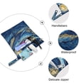 thumbnail image 4 of 2 Pack Wet Dry Bags,Starry Night Humpback Whale Waterproof Reusable Dual Zipper Bags for Swimwear, Gym Clothes, Toiletries, Baby Diapers, 4 of 8