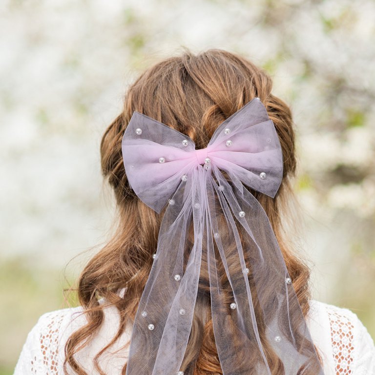 Wedding hair clearance accessories tulle