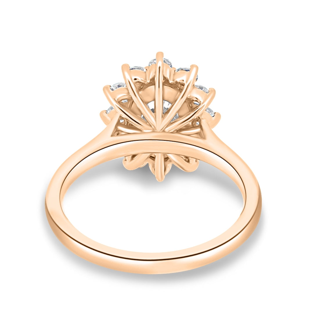 ESTE ORIGIN 2.00Ct Oval Cut Moissanite Engagement Ring – Halo & Cathedral Setting in 10K Rose Gold for Women
