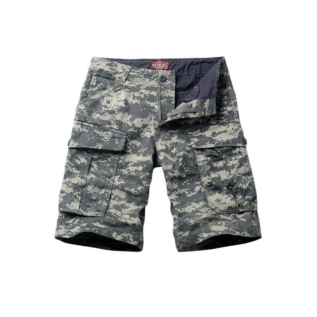 Bermudas Cargo para Hombre en Camuflaje Digital Azul Talla 42