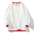 thumbnail image 2 of zuwimk Sweatshirts For Men With Designs,Men's Warm Crew Neck Sherpa Lined Pullover Sweatshirt Red,M, 2 of 4