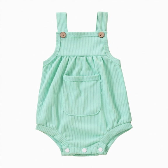 Splozh Baby Girls Rompers Newborn Toddler Girl Clothes Gift Infant Summer Bodysuit Tops Outfits Newborn Girl Summer Outfits,Light Green,0-3 Months