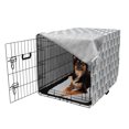 thumbnail image 2 of Dusty Blue Dog Crate Cover, Vintage Hand Drawn Protea Flowers Nature Theme, Easy to Use Pet Kennel Cover Small Dogs Puppies Kittens, 7 Sizes, Ivory Blue Grey, by Ambesonne, 2 of 6