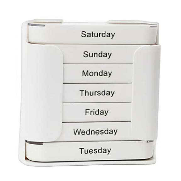Shoreew Extra Large Weekly Pill Organizer Medicine Box Compact Design Portable 7-Day Slots Pill Container Travel Separate Pill Case