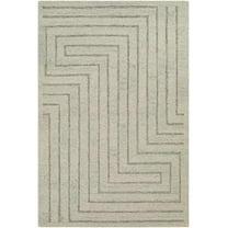 BoutiqueRugs Queenton Contemporary Area Rug - Light Gray, Charcoal - 18" x 18" Sample