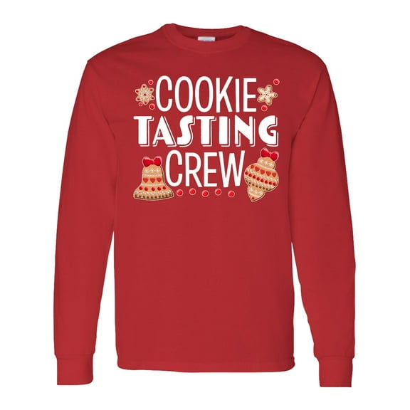 Inktastic Christmas Cookie Tasting Crew with Holiday Cookies Long Sleeve T-Shirt