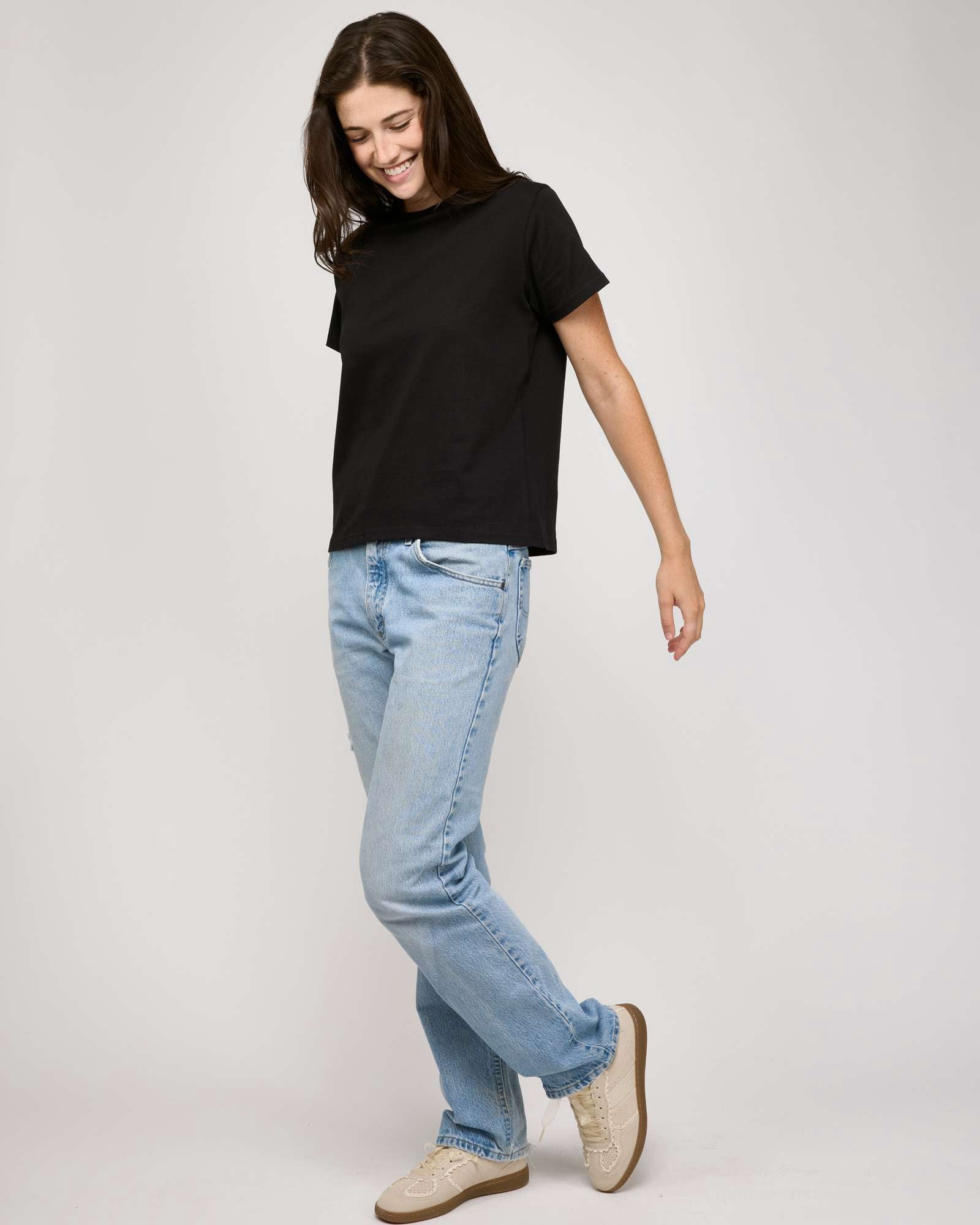 Real Essentials 5 Pack: Women’s 100% Cotton Oversized Short Sleeve T-Shirts Fashion Trendy Tees (Available in Plus Size)