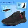 hecodi Men Running Shoes Wide Male Casual Sneakers Black/Red 13 Wide