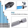 thumbnail image 2 of Juego de puntas de destornillador Phillips magnéticas de acero S2 tratado térmicamente, diseño dentado antideslizante, herramientas de cabeza en cruz para una alta compatibilidad, juego de 7 piezas, 2 of 5
