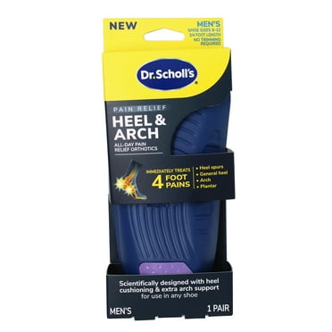 Dr. Scholl's Heel & Arch All-Day Pain Relief Orthotics, Men's 8-12, 1 Pair, 3/4 Length