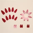 thumbnail image 2 of Fofosbeauty 24pcs Press on Nails, 2024 Fake Nails Almond Tips Design, Rhombus Matte Red, 2 of 8