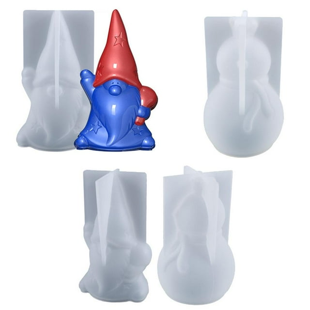 Molde De Epoxi De Cristal Diy, Moldes De Silicona Para Velas De Papá Noel De Navidad, Juego De Fabricación De Velas De Navidad Para Jabón, Regalos De Decoración Del Hogar Cateissary HA038867-00