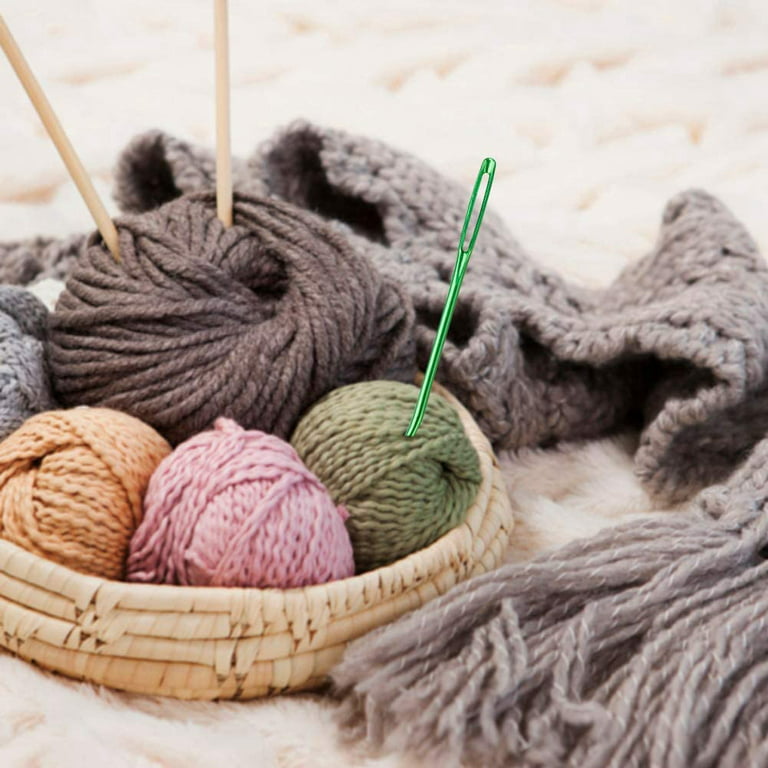 Needle Needles Sewing Metal Knitting Eye Bent Large Tapestry Tip Wool Diy  Aluminum Yarn Big Craft Hand Crochet