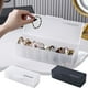thumbnail image 1 of Organizador de caja de almacenamiento de cajón de escritorio | Diseño de cubierta abatible de 7 paneles | Estuche de plástico transparente multicapa para cables y accesorios | Compacto 27x18x9,5cm, 1 of 7