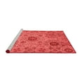 thumbnail image 2 of Ahgly Company Machine Washable Indoor Round Abstract Red Modern Area Rugs, 4' Round, 2 of 4