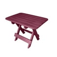 thumbnail image 1 of Phat Tommy Table d'Appoint Pliant pour Patio Extérieur - Table d'Appoint Adirondack en Poly - Table d'Appoint Toutes Saisons pour Votre Patio, Terrasse Ou Balcon (Rouge Foncé), 1 of 4
