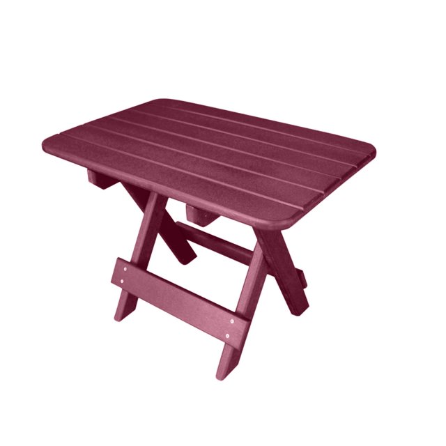 Phat Tommy Table d'Appoint Pliant pour Patio Extérieur - Table d'Appoint Adirondack en Poly - Table d'Appoint Toutes Saisons pour Votre Patio, Terrasse Ou Balcon (Rouge Foncé)
