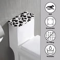 thumbnail image 3 of Renewold Cow Print Toilet Tank Lid Cover for Bathroom, Stretchable Dust Resistant Covers for Toilet Tank Lid, Fits Most Standard Toilets Tanks, Black and White, 3 of 6