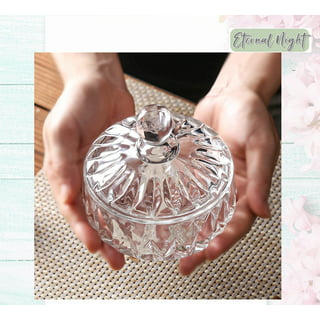 BESTonZON Candy Dishes with Lids: Clear Candy Jar Covered Candy Bowl  Decorative Candy Server for Kitchen Home Office Desk Candy Buffet Party