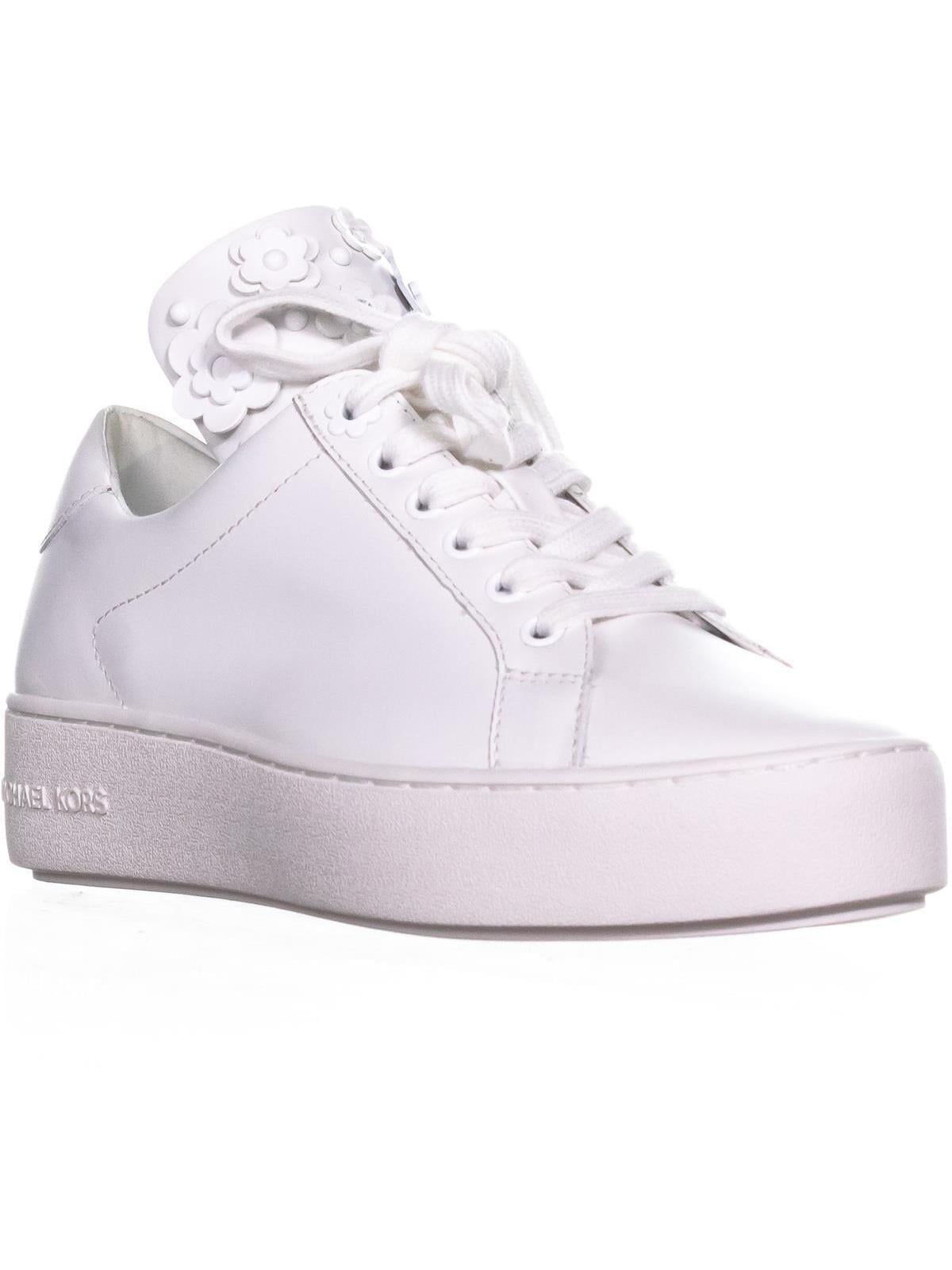Womens Michael Michael Kors Mindy Lace Up Sneakers, Optic White, 6 / 36 EU - Walmart.com