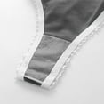 thumbnail image 3 of BLVB Lace Cotton Thongs for Women Ladies Underwear Low Rise Soft Panties No Show, 3 of 5
