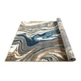 thumbnail image 6 of HR Marble Rugs Blue Gray Multi Color Abstract Livingroom & Dining Room Chick Area Rug Non-Shedding Carpet, 5' x 7', 6 of 6